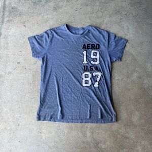 Aeropostale Y2k Grey Spell out Tee Mens size M